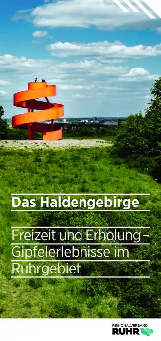 Das Haldengebirge Uitvouwbare kaart ‘De Haldenheuvels‘ met 3D-weergave van de regio Ruhr