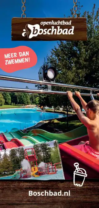 Openluchtbad Boschbad - Apeldoorn: grootste én mooiste openluchtzwembad van Nederland met 50m-baan, glijbanen, waterspeeltuin en peuterparadijs!