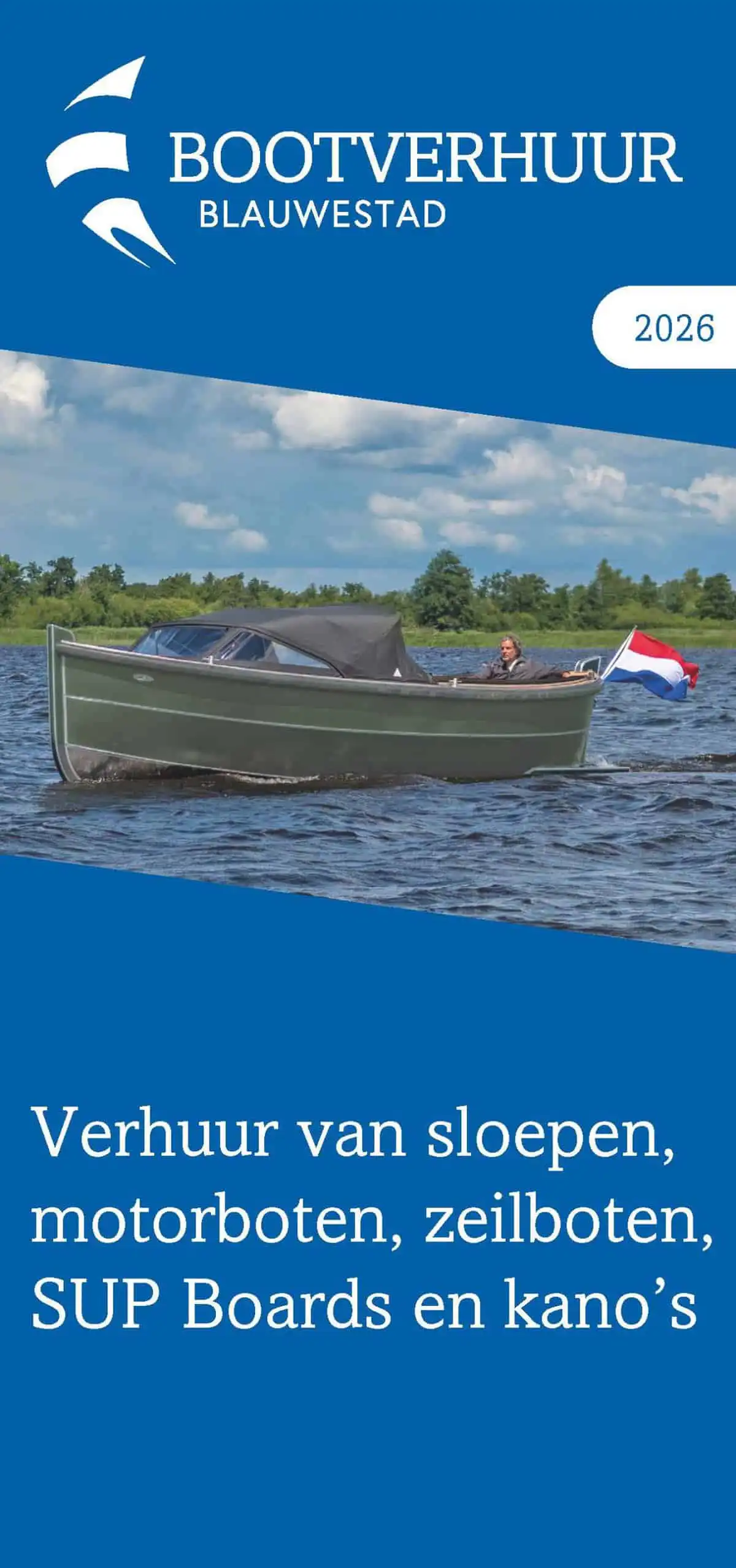 Verken het prachtige Oldambtmeer met Bootverhuur Blauwe Stad. Huur een sloep, zeilboot, of kano en geniet van een geweldige dag op het water!