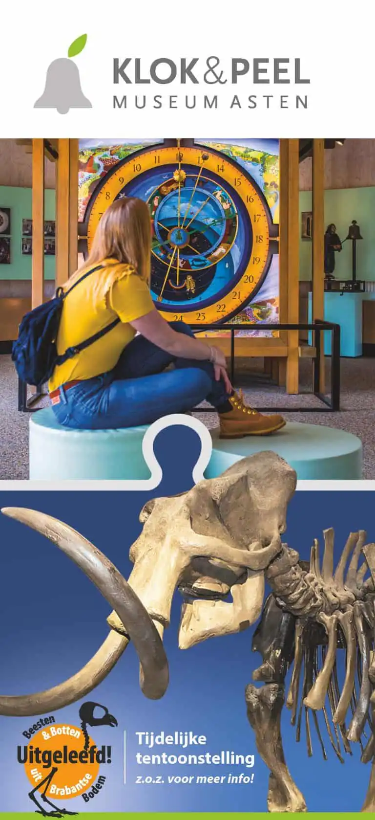 Museum Klok & Peel heeft voor ieder wat wils: natuur, cultuur, geschiedenis, mysterie, muziek, biologie, techniek, natuurkunde. Iedereen kan hier volop genieten.