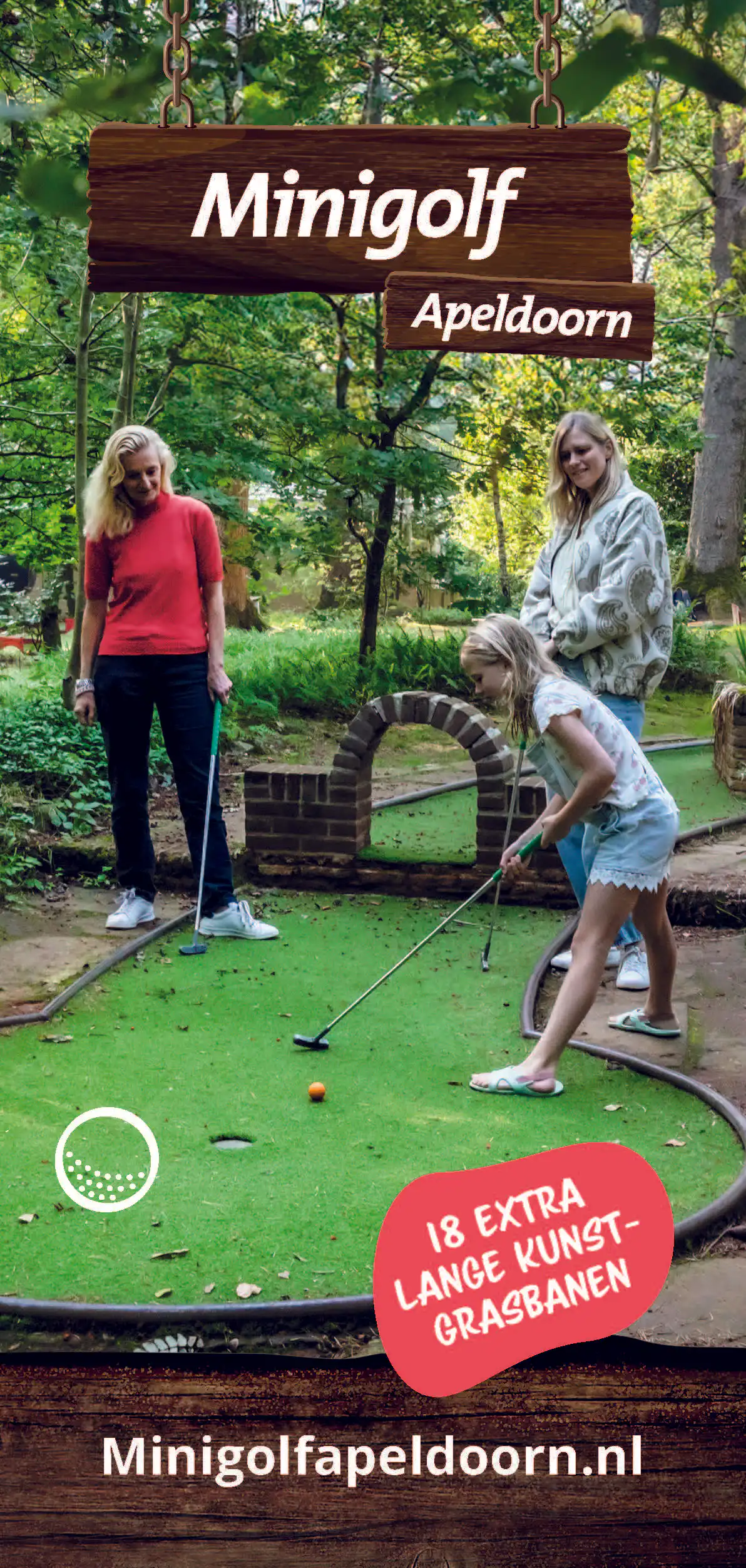 Naast het iconische Boschbad, ligt Minigolf Apeldoorn: een van Nederlands oudste banen.